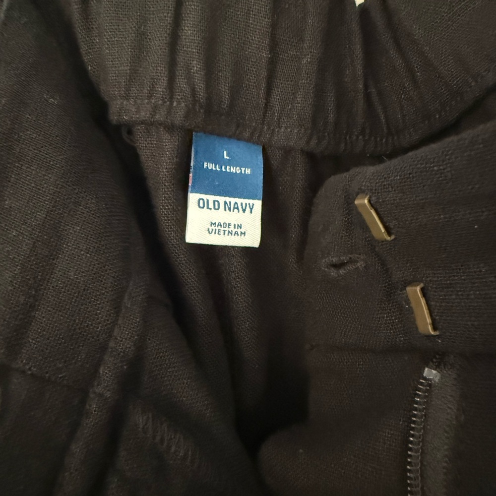 Old Navy linen Black Full-Length Pants